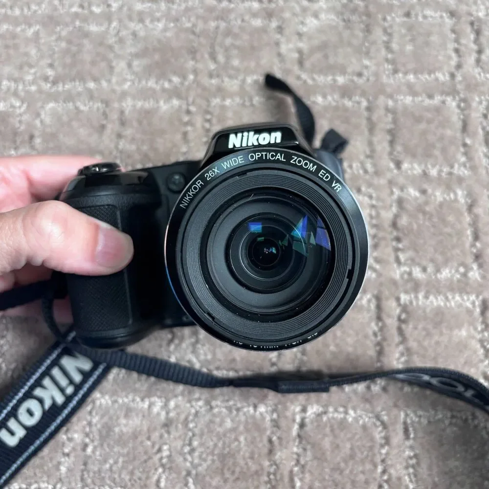 Nikon COOLPIX L320 Camera 16.1MP 26x Optical Zoom Lens-shift VR Black TESTED